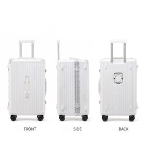 SAFARI 26/24/20 inch Large-capacity luggage with USB interface aluminum frame thicken suitcase with water cup holder multi-functional trolley case universal wheel widen luggage anti-scratch travel luggage