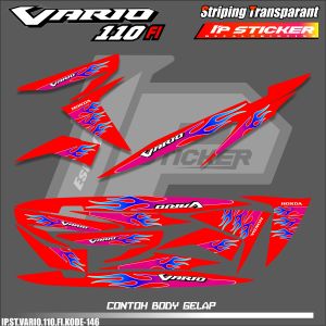 VARIO 110 (COD) STRIPING MOTOR HONDA VARIO 110 FI - LIST SIMPLE WARNA VARIASI DESAIN RACING IP.PROJECT HOLOGRAM DAN TRANSPARAN BISA COD IP.KODE-146
