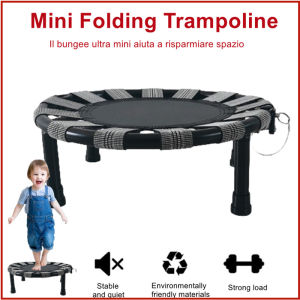 Silent Foldable Trampoline 30cm Kid Home Gym Jumping Bed Fitness