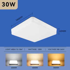 【🔥Big Sale🔥】CANMEIJIA Ultra Thin LED Ceiling Lights Square LED Panel Light 20W 30W 50W Ceiling Lamp AC 85-265V Cold/Neutral /Warm White High Lighting in Living Kitchen Lighting
