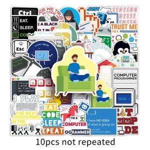 50PCS Programmer creative career graffiti sticker hand ledger water cup suitcase desktop personality DIY waterproof no marks and no need to cut stickers