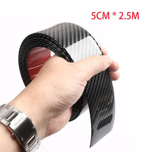 1 Cuộn Dán Bảo Vệ Cửa Xe Nhãn Dán Bumper Dải Sợi Carbon Phim Màng Bọc Bóng Cao Tấm Bảo Vệ Ngưỡng Cửa Chống Va Chạm