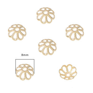ใหม่10ชิ้น6-8มิลลิเมตรดอกไม้ทองแดงดอกไม้ Torus หมวกลูกปัดรูปทรงเครื่องประดับค้นพบลูกปัด Spacer สำหรับ DIY เครื่องประดับทำสร้อยข้อมือต่างหูเสน่ห์