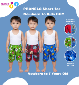 3 Pcs Single Short for Boys Newborn to Toddler Casual Clothing Pranela Soft Cotton Set up to 7 Years Old