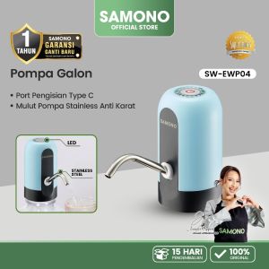 SAMONO Pompa Galon Air Elektrik Dispenser USB Rechargeable Water Pump / Gallon Pump Touch Screen Food Grade SW-CQ04 FREE Kabel Micro USB