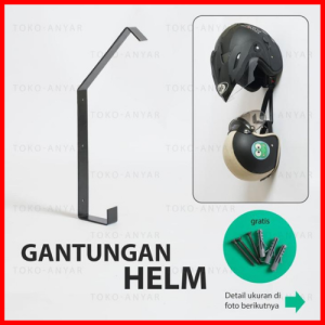 GUNINCO GANTUNGAN HELM Besi Motor Rak Gantungan Dinding Display tempat jaket holder - FREE BUBBLE WRAP - GUNINCO GANTUNGAN HELM Gantungan Jaket Besi Rak Gantungan Dinding Display