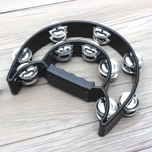 🔥 Tambourine Half Moon TW20 black Drum Musical Tambourine Round Percussion Gift for KTV Party Wedding Dance Partty