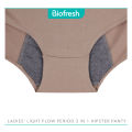 Biofresh Ladies Antimicrobial Light Flow Leak Proof Menstrual Hipster Period Panty 1 piece ULPHG0402. 