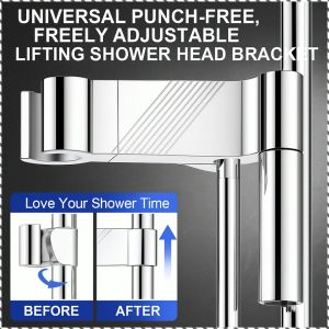 Shower Rack Multifunction Multi-angle Adjustable Shower Bracket Slip-on Easy Storage Hangable Bathing Supplies