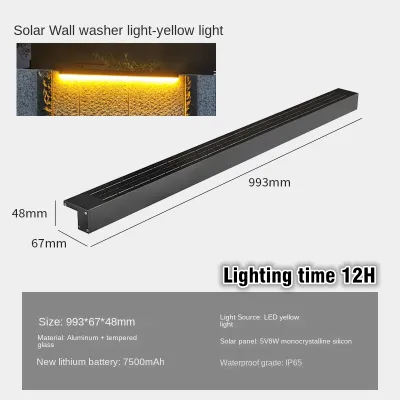 Solar Wall Light Fence Down Light Aluminium Durable Lampu Solar Outdoor Waterproof Dinding Decoration Lighting Terang