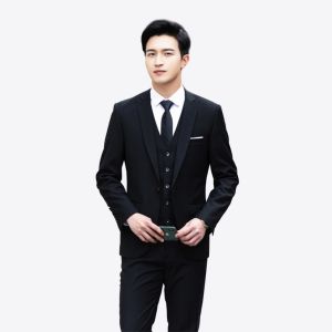 Redzeal Jas Blazer Formal Premium Hitam Pria Kancing Satu Slim Fit