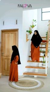 Falova Gamis Yasna Lengan Panjang Polos Rayon Premium Cantik