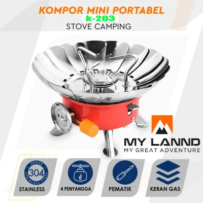 LWY Kompor Camping windproof Gas Portable Besar merek KOVAR K-203
