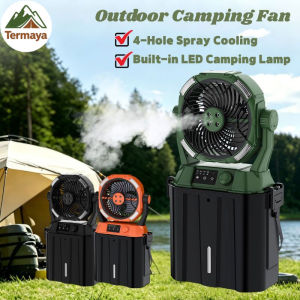 Termaya Outdoor Camping Fan Four-hole Spray Cooling Ultra Long-lasting 20000mAh USB Charging Portable Cooler Fan