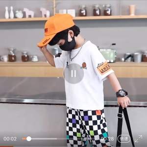 Setelan Baju Kaos & Celana Panjang Anak Cowok Import