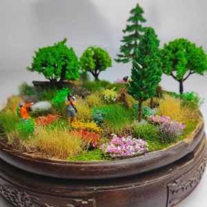 OKDEALS 15pcs/box 10mm Grass Cluster Model Kit Nylon Material Multicolors Miniature Building Sand Table Flower 8.55.8cm DIY Handmade Flower Plant