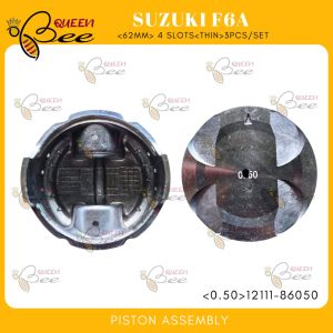 QUEENBEE 3pcs/Set Suzuki F6A Piston Assembly 4 slots 62mm Thin 0.25 0.5 STD 12111-86050 GSK
