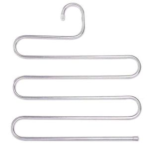 5 Layer Metal Hanger S-Type Hanger Organizer Multilayer Stainless Steel Pants & Clothes Hanger