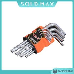 9 Pcs Kunci L Set Bintang / Kunci L Tamper Lubang/ Kunci Hexagon / Kunci L Set Panjang