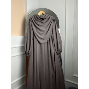 TERBARU GAMIS ELEGAN SUPER MEWAH / GAMIS SYARI SET HIJAB PASHMINAH OVAL BAHAN CRINCLE AIRFLOW PREMIUM BY NF 2024