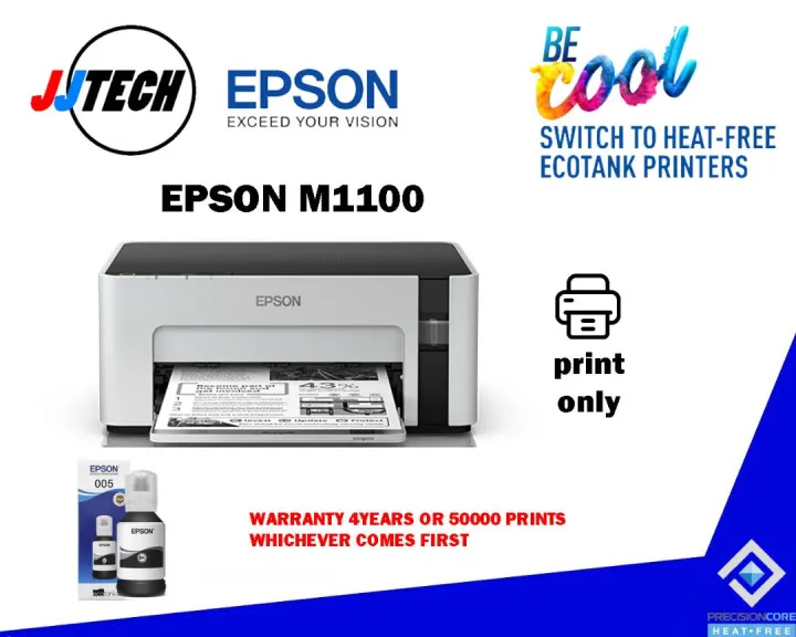 Epson EcoTank Monochrome M1100 M1120 M1170 M1140 M1050 Printer (Print only)