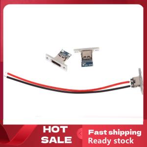 🚚【Local Express Delivery】🚚 USB Jack Type-C 2Pin 2P 4P Waterproof Strip Line Of Solder Joint Female Connector Jack Charging Port USB Type C Socket Connector