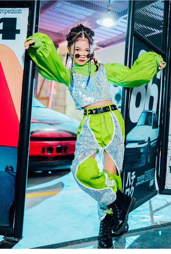 Zzl K-pop Clothes Girls Fashionable Jazz Dance Costume Children