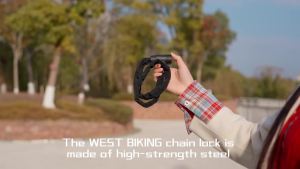 2026 WEST BIKING Bicycle Chain Lock Motorcycle MTB Bike Safety Chain Lock With 2 Keys Cycling Accessories Anti-theft Bike Locks