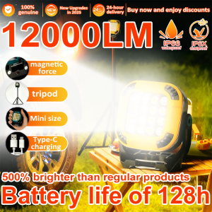 ✨malaysia spot goods✨work light multi functional lamp ip68 waterproof/type-c fast/12000lm portable high-brightness charging work lamp rechargeable light work lamp lampu camping 工作灯
