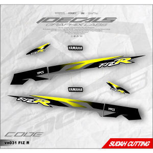 sticker striping motor yamaha fiz r bahan vinyilchromehologram motif simpel keren kekinian (vn031)