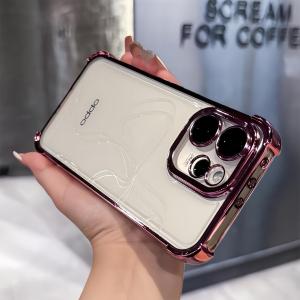 Case For OPPO Reno16 Pro Global Reno16 FS F Pro Electroplated Bezel Skin Friendly TPU Cover Lens Film Protection