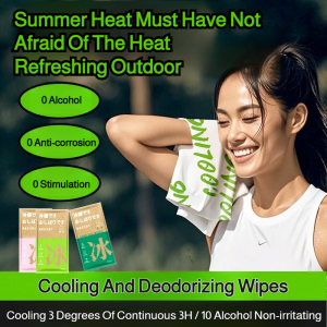 Antiperspirant Wipes Oversized Portable WakeUp Cooling Antiperspirant Cold Wipes Refreshing