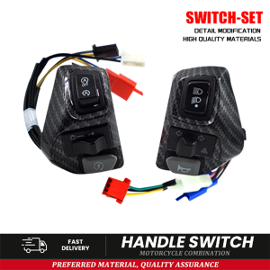 Domino  switch with hazard lights fit on Aerox Mio soul Mio Mxi Mio sproty Handle Switch made in Itely Motorcycle 1set