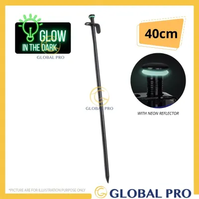 40/30/20cm Tent Peg With Neon Ring Pancang Khemah Besi Tent Peg Nail Wind Rope Camping Equipment Rope Buckle Flysheet