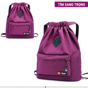 Ba Lô Dây Rút Gấp Gọn Chống Thấm Đa Năng Balo Dã Ngoại 4 Màu Thời Trang Dáng Thể Thao Cao Cấp Có Túi Khóa Chống Trộm