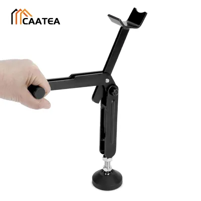 Adjustable Foldable Motorcycle Paddock Lift Stand with Retractable Handle 280 LBS Capacity Universal Wheel Lifter for Motorcycle Front Rear Wheel Repair