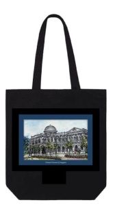 Uniquely Singapore Canvas Tote Bag - National Museum of Singapore by local artist Joanna Wong.