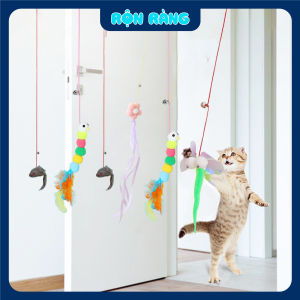 Đồ chơi dây treo gắn tường có chuông cho mèo