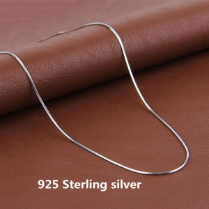 Silver Original Italy 925 Necklace Womens Simple Chain Fashion Jewelry Silver Snake Bone Chain