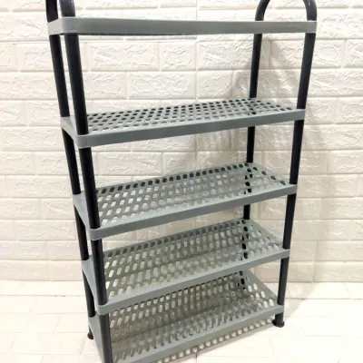 Rak Sepatu 5 Susun Plastik Murah Tebal Tempat Sandal Sendal Shoes Shoe Rack Serbaguna Kuat Kokoh