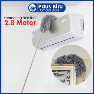 Paus Biru - Kemoceng Fleksibel 280cm | Bisa di Tekuk | Alat Pembersih Rumah | Kemoceng Bulu Microfiber | Kemoceng Panjang