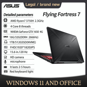 laptop Gaming laptop TUF/9th  I5-9300H/I7-9750H /AMD Ryzen 7-3750h 120Hz High refresh rate FHD camera +RGB keyboard lighting/professional game book + large design software