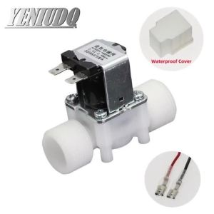 3/4" Plastic Solenoid Valve + Waterproof Cover 12V 24V 220V Magnetic Water Control Pneumatic Pressure Controller Switch NC NO
