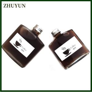 ZHUYUN 250ml Empty Plastic Juice Bottles Caps Leak Proof Reusable Water Bottle