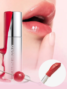 เคลือบด้าน ลิปกลอส ลิปสติก ไม่มีการซีดจาง บางและเบา มะเขือเทศเน่าคาราเมล เอกลักษณ์ ลิปกลอสให้ความชุ่มชื้น