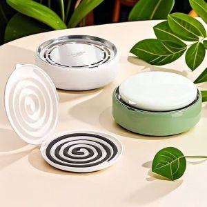 ANQII ป้องกันยุง ที่วางขดลวดกันยุง ดีไซน์ปลอดภัย พร้อมถาด ที่ยึดม้วนยุง สร้างสรรค์ มีประโยชน์ กระถางธูปไม้จันทน์ สำหรับธูปบ้านกันยุง