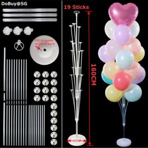 🔥SG LOCAL STOCK🔥Premium 180cm 19 Balloons Chrome Confetti Balloon Bouquet with Balloon Stand Standing Balloons Balloon bouquet Balloon Tree No helium required Birthday Party Christmas Wedding Proposal Company Event