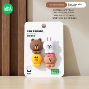 100% Authentic Line Friends Data Cable Hook Cables Manager Desktop Cable Holder Punch-free Anti-break Anti-damage Universal Shockproof Full Protection LFB53 LFB286 LFB342