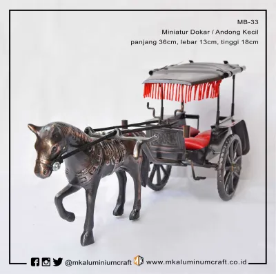 Diecast Miniatur Andong Dokar Jogja - MK Aluminium - MB 33