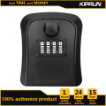 KIPRUN Key Lock Box,  4-Digit Combination Waterproof Portable Key Storage Lock box Wall Mount 5 Key Large Capacity for House Key, Special Car Key, ID Card. 